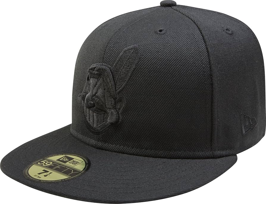 Buy MLB Cleveland Indians Black on Black 59FIFTY Fitted Cap